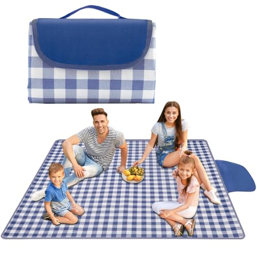 ycezw Stranddecke | wasserdichte Campingmatte zum Aufstellen außerhalb des Zeltes | Faltbare Decke mit Griff 198 x 198 cm für Garten, Balkon, Pool, Terrasse, Outdoor-Aktivitäten von ycezw