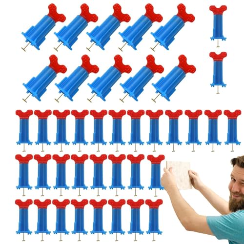 ycezw Tile Leveler Tool, Tile Leveling System Kit,Wiederverwendbare Werkzeuge für die Ausrichtung der Wandböden - Innenschraube Fliesenboden Estrich mit T-Stiften für den Bau von Wänden und Böden von ycezw