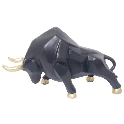 ycezw Wall Street-Stier Statue - Dekorative Tischverzierung aus Harz | Dekorationen für, Regal, Schreibtisch, Wand & Büro von ycezw