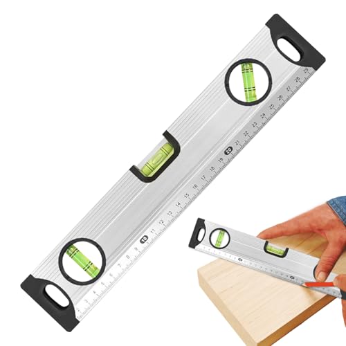 ycezw Wasserwaage | 30 cm Wasserwaage, Lineal mit 3 Blasen, Aluminiumlegierung, magnetisch, präzise, Nivellierer für Holzbearbeitung, Renovierung, Installation von Regal ycezw Wasserwaage | 30 cm Wasserwaage, Lineal mit 3 Blasen, Aluminiumlegierung, magnetisch, präzise, Nivellierer für Holzbearbeitung, Renovierung, Installation von Regal von ycezw