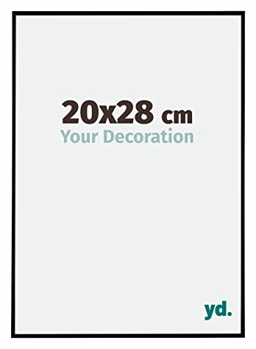 yd. Your Decoration - Bilderrahmen 20x28 cm - Schwarz Matt - Bilderrahmen aus Kunststoff mit Acrylglas - Antireflex - 20x28 Rahmen - Evry von yd.