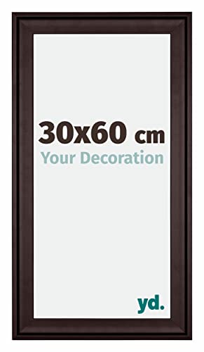 yd. Your Decoration - Bilderrahmen 30x60 cm - Braun - Bilderrahmen aus Holz mit Acrylglas - Antireflex - 30x60 Rahmen - Birmingham von yd.