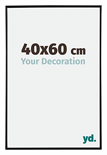 yd. Your Decoration - Bilderrahmen 40x60 cm - Schwarz Hochglanz - Bilderrahmen aus Kunststoff mit Acrylglas - Antireflex - 40x60 Rahmen - Evry von yd.