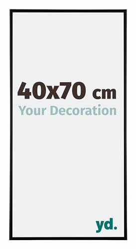 yd. Your Decoration - Bilderrahmen 40x70 cm - Schwarz Matt - Bilderrahmen aus Aluminium mit Acrylglas - Antireflex - 40x70 Rahmen - Kent von yd.