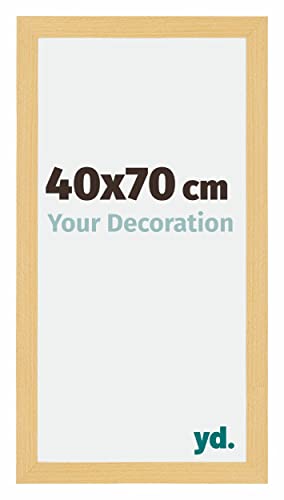 yd. Your Decoration - Bilderrahmen 40x70 cm - Bilderrahmen aus MDF mit Acrylglas - Antireflex - Ausgezeichnete Qualität - Buche Dekor - Mura von yd.