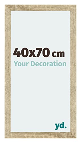 yd. Your Decoration - Bilderrahmen 40x70 cm - Bilderrahmen aus MDF mit Acrylglas - Antireflex - Ausgezeichnete Qualität - Sonoma Eiche - Mura von yd.