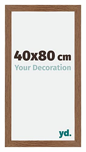 yd. Your Decoration - Bilderrahmen 40x80 cm - Eiche Rustikal - Billderrahmen aus MDF mit Acrylglas - Antireflex - 40x80 Rahmen - Mura von yd.