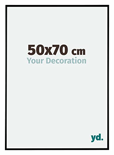 Your Decoration - Bilderrahmen 50x70 cm - Schwarz Matt - Bilderrahmen aus Kunststoff mit Acrylglas - Antireflex - 50x70 Rahmen - Evry von yd.