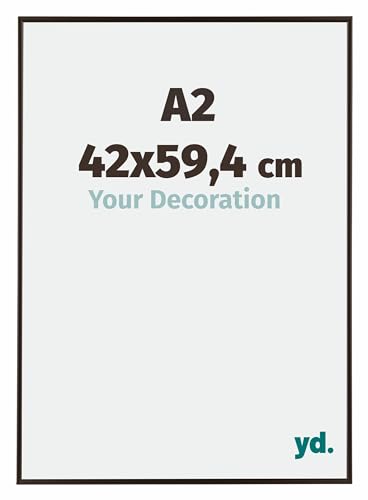 yd. Your Decoration - Bilderrahmen DIN A2 42x59,4 cm - Antrazit - Bilderrahmen aus Kunststoff mit Acrylglas - Antireflex - DIN A2 42x59,4 Rahmen - Evry von yd.