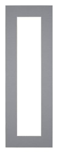 yd. Passepartout 25x75 cm für Fotogröße 20x60 - Grau - Museumkarton - Außenmaße 25x75 cm - Innengröße 20x60 cm von yd.