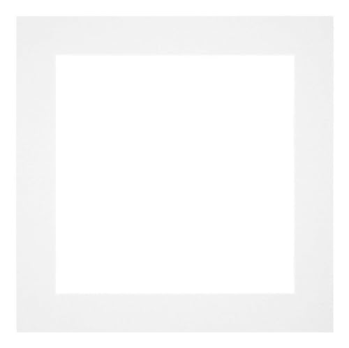 yd. Passepartout 20x20 cm für Fotogröße 10x10 - Weiß - Museumkarton - Außenmaße 20x20 cm - Innengröße 10x10 cm von yd.