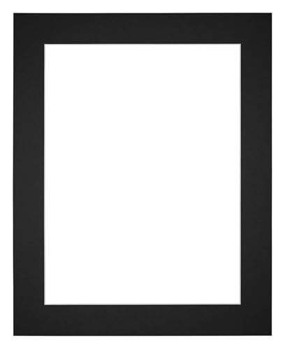 yd. Passepartout 40x45 cm für Fotogröße 30x35 - Schwarz - Museumkarton - Außenmaße 40x45 cm - Innengröße 30x35 cm von yd.