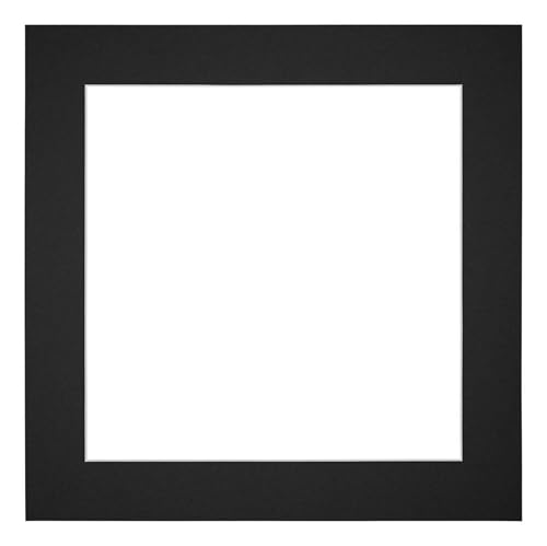 yd. Passepartout 60x60 cm für Fotogröße 50x50 - Schwarz - Museumkarton - Außenmaße 60x60 cm - Innengröße 50x50 cm von yd.