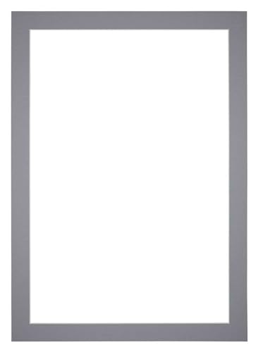 yd. Passepartout 70x100 cm für Fotogröße 61x91.5 - Grau - Museumkarton - Außenmaße 70x100 cm - Innengröße 61x91.5 cm von yd.