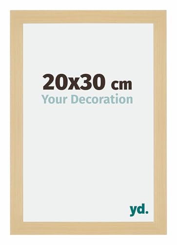 yd. Your Decoration - Bilderrahmen 20x30 cm - Ahorn Dekor - Billderrahmen aus MDF mit Acrylglas - Antireflex - 20x30 Rahmen - Mura von yd.