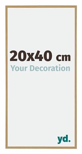 yd. Your Decoration - Bilderrahmen 20x40 cm - Buche Hell - Bilderrahmen aus Kunststoff mit Acrylglas - Antireflex - 20x40 Rahmen - Evry von yd.