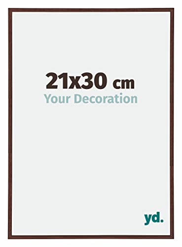 yd. Your Decoration - Bilderrahmen 21x30 cm - Braun - Bilderrahmen aus Kunststoff mit Acrylglas - Antireflex - 21x30 Rahmen - Annecy von yd.