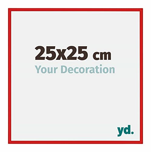 yd. Your Decoration - Bilderrahmen 25x25 cm - Bilderrahmen aus Aluminium mit Acrylglas - Antireflex - Ausgezeichnete Qualität - Rot Ferrari - New York von yd.