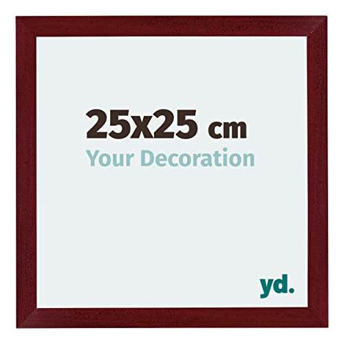 yd. Your Decoration - Bilderrahmen 25x25 cm - Weinrot Gewischt - Billderrahmen aus MDF mit Acrylglas - Antireflex - 25x25 Rahmen - Mura yd. Your Decoration - Bilderrahmen 25x25 cm - Weinrot Gewischt - Billderrahmen aus MDF mit Acrylglas - Antireflex - 25x25 Rahmen - Mura von yd.