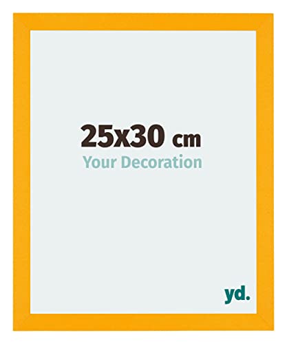 yd. Your Decoration - Bilderrahmen 25x30 cm - Gelb - Billderrahmen aus MDF mit Acrylglas - Antireflex - 25x30 Rahmen - Mura von yd.