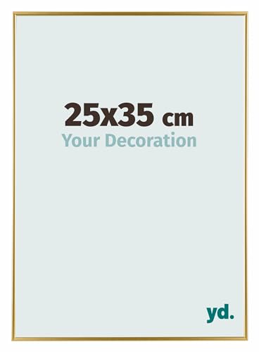 Your Decoration - Bilderrahmen 25x35 cm - Gold - Bilderrahmen aus Kunststoff mit Acrylglas - Antireflex - 25x35 Rahmen - Evry Your Decoration - Bilderrahmen 25x35 cm - Gold - Bilderrahmen aus Kunststoff mit Acrylglas - Antireflex - 25x35 Rahmen - Evry von yd.