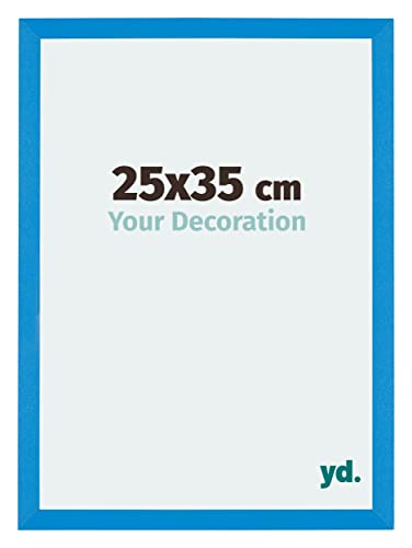 yd. Your Decoration - Bilderrahmen 25x35 cm - Hellblau - Billderrahmen aus MDF mit Acrylglas - Antireflex - 25x35 Rahmen - Mura von yd.