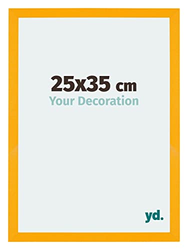 yd. Your Decoration - Bilderrahmen 25x35 cm - Gelb - Billderrahmen aus MDF mit Acrylglas - Antireflex - 25x35 Rahmen - Mura von yd.
