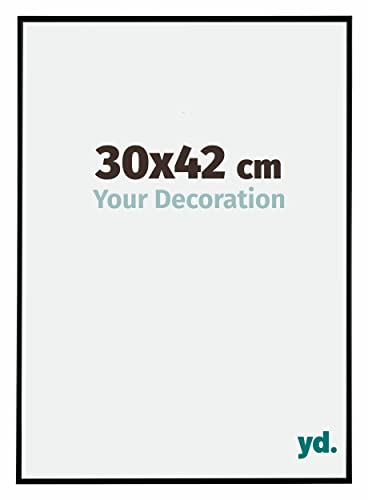 Your Decoration - Bilderrahmen 30x42 cm - Schwarz Matt - Bilderrahmen aus Kunststoff mit Acrylglas - Antireflex - 30x42 Rahmen - Evry von yd.