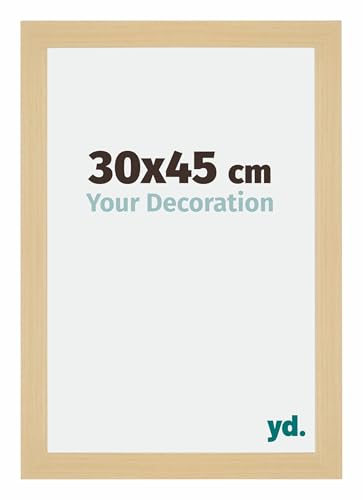 yd. Your Decoration - Bilderrahmen 30x45 cm - Ahorn Dekor - Billderrahmen aus MDF mit Acrylglas - Antireflex - 30x45 Rahmen - Mura von yd.
