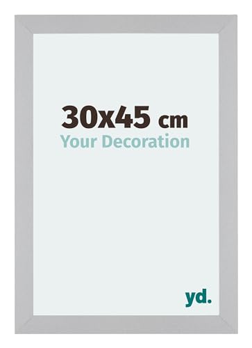 yd. Your Decoration - Bilderrahmen 30x45 cm - Silber Matt - Billderrahmen aus MDF mit Acrylglas - Antireflex - 30x45 Rahmen - Mura von yd.