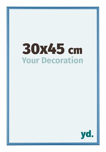 yd. Your Decoration - Bilderrahmen 30x45 cm - Stahl Blau - Bilderrahmen aus Aluminium mit Acrylglas - Antireflex - 30x45 Rahmen - Austin von yd.
