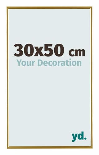 Your Decoration - Bilderrahmen 30x50 cm - Gold - Bilderrahmen aus Kunststoff mit Acrylglas - Antireflex - 30x50 Rahmen - Evry Your Decoration - Bilderrahmen 30x50 cm - Gold - Bilderrahmen aus Kunststoff mit Acrylglas - Antireflex - 30x50 Rahmen - Evry von yd.