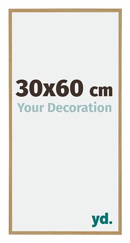 yd. Your Decoration - Bilderrahmen 30x60 cm - Buche Hell - Bilderrahmen aus Kunststoff mit Acrylglas - Antireflex - 30x60 Rahmen - Evry von yd.