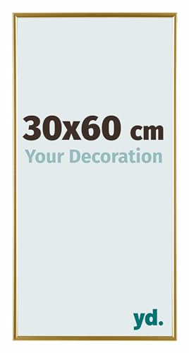 Your Decoration - Bilderrahmen 30x60 cm - Gold - Bilderrahmen aus Kunststoff mit Acrylglas - Antireflex - 30x60 Rahmen - Evry Your Decoration - Bilderrahmen 30x60 cm - Gold - Bilderrahmen aus Kunststoff mit Acrylglas - Antireflex - 30x60 Rahmen - Evry von yd.