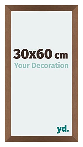 yd. Your Decoration - Bilderrahmen 30x60 cm - Kupfer Dekor - Billderrahmen aus MDF mit Acrylglas - Antireflex - 30x60 Rahmen - Mura von yd.