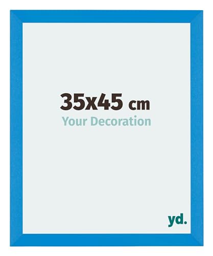 yd. Your Decoration - Bilderrahmen 35x45 cm - Hellblau - Billderrahmen aus MDF mit Acrylglas - Antireflex - 35x45 Rahmen - Mura von yd.