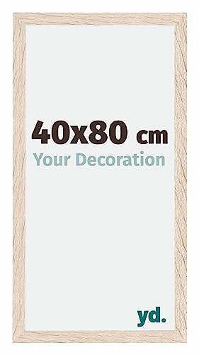 yd. Your Decoration - Bilderrahmen 40x80 cm - Eiche - Bilderrahmen aus MDF mit Acrylglas - Antireflex - 40x80 Rahmen - Catania von yd.