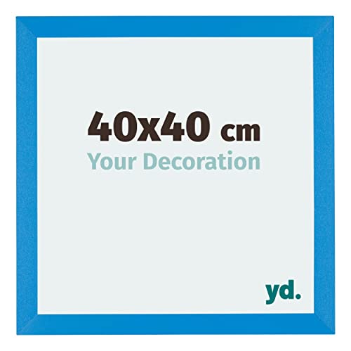 yd. Your Decoration - Bilderrahmen 40x40 cm - Hellblau - Billderrahmen aus MDF mit Acrylglas - Antireflex - 40x40 Rahmen - Mura von yd.
