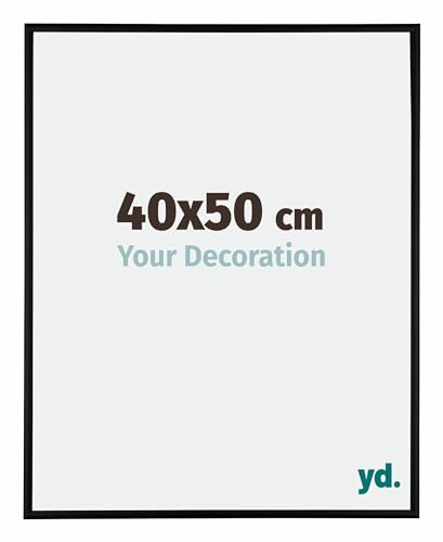 yd. Your Decoration - Bilderrahmen 40x50 cm - Schwarz Matt - Bilderrahmen aus Aluminium mit Acrylglas - Antireflex - 40x50 Rahmen - Austin von yd.
