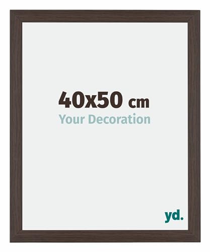 yd. Your Decoration - Bilderrahmen 40x50 cm - Eiche Dunkel - Billderrahmen aus MDF mit Acrylglas - Antireflex - 40x50 Rahmen - Mura von yd.