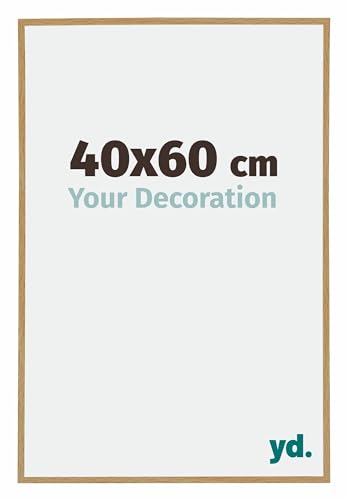 yd. Your Decoration - Bilderrahmen 40x60 cm - Buche Hell - Bilderrahmen aus Kunststoff mit Acrylglas - Antireflex - 40x60 Rahmen - Evry von yd.