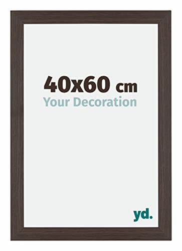 yd. Your Decoration - Bilderrahmen 40x60 cm - Eiche Dunkel - Billderrahmen aus MDF mit Acrylglas - Antireflex - 40x60 Rahmen - Mura von yd.