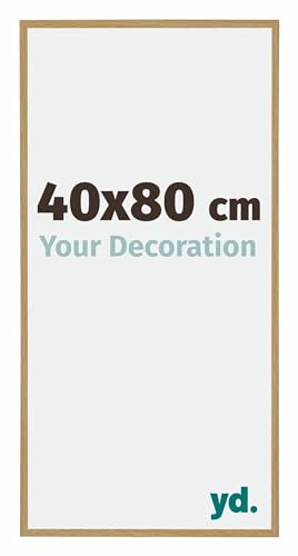 yd. Your Decoration - Bilderrahmen 40x80 cm - Bilderrahmen aus Kunststoff mit Acrylglas - Antireflex - Ausgezeichnete Qualität - Buche Hell - Fotorahmen - Evry von yd.