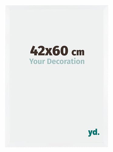 yd. Your Decoration - Bilderrahmen 42x60 cm - Weiß Matt - Bilderrahmen aus MDF mit Acrylglas - Antireflex - 42x60 Rahmen - Catania von yd.