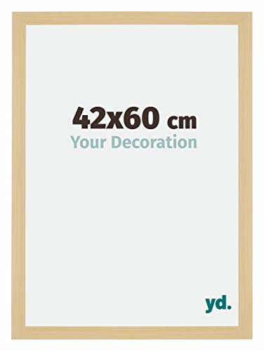 yd. Your Decoration - Bilderrahmen 42x60 cm - Ahorn Dekor - Billderrahmen aus MDF mit Acrylglas - Antireflex - 42x60 Rahmen - Mura von yd.