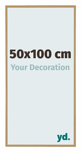 yd. Your Decoration - Bilderrahmen 50x100 cm - Bilderrahmen aus Kunststoff mit Acrylglas - Antireflex - Ausgezeichnete Qualität - Buche Hell - Fotorahmen - Evry von yd.