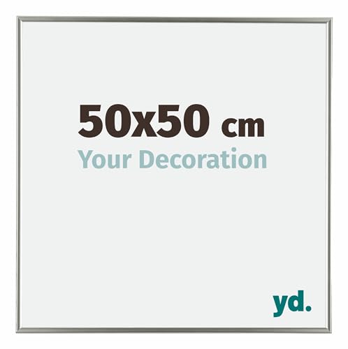 yd. Your Decoration - Bilderrahmen 50x50 cm - Champagner - Bilderrahmen aus Kunststoff mit Acrylglas - Antireflex - 50x50 Rahmen - Evry von yd.