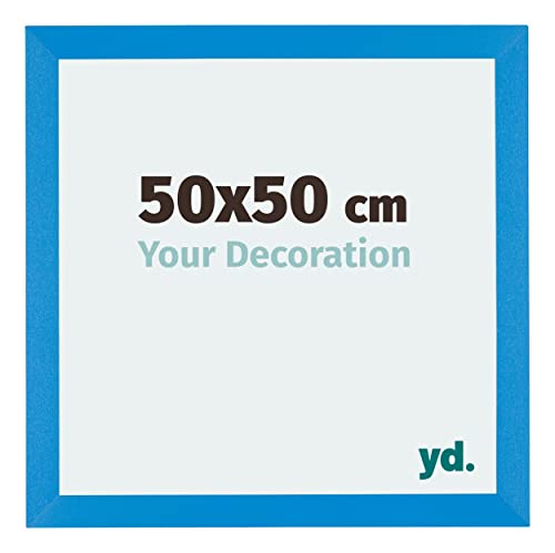 yd. Your Decoration - Bilderrahmen 50x50 cm - Hellblau - Billderrahmen aus MDF mit Acrylglas - Antireflex - 50x50 Rahmen - Mura von yd.