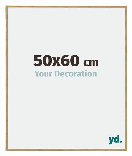 yd. Your Decoration - Bilderrahmen 50x60 cm - Buche Hell - Bilderrahmen aus Kunststoff mit Acrylglas - Antireflex - 50x60 Rahmen - Evry von yd.