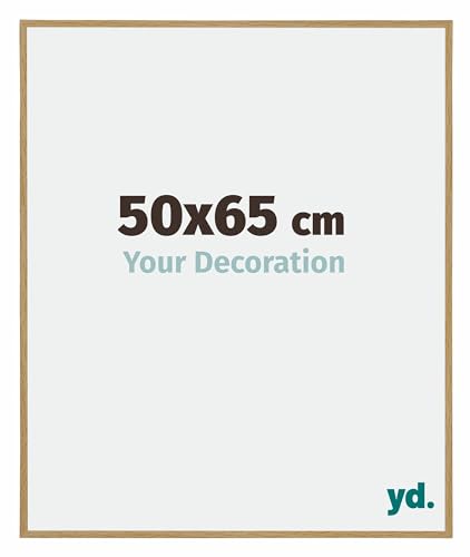 yd. Your Decoration - Bilderrahmen 50x65 cm - Buche Hell - Bilderrahmen aus Kunststoff mit Acrylglas - Antireflex - 50x65 Rahmen - Evry von yd.